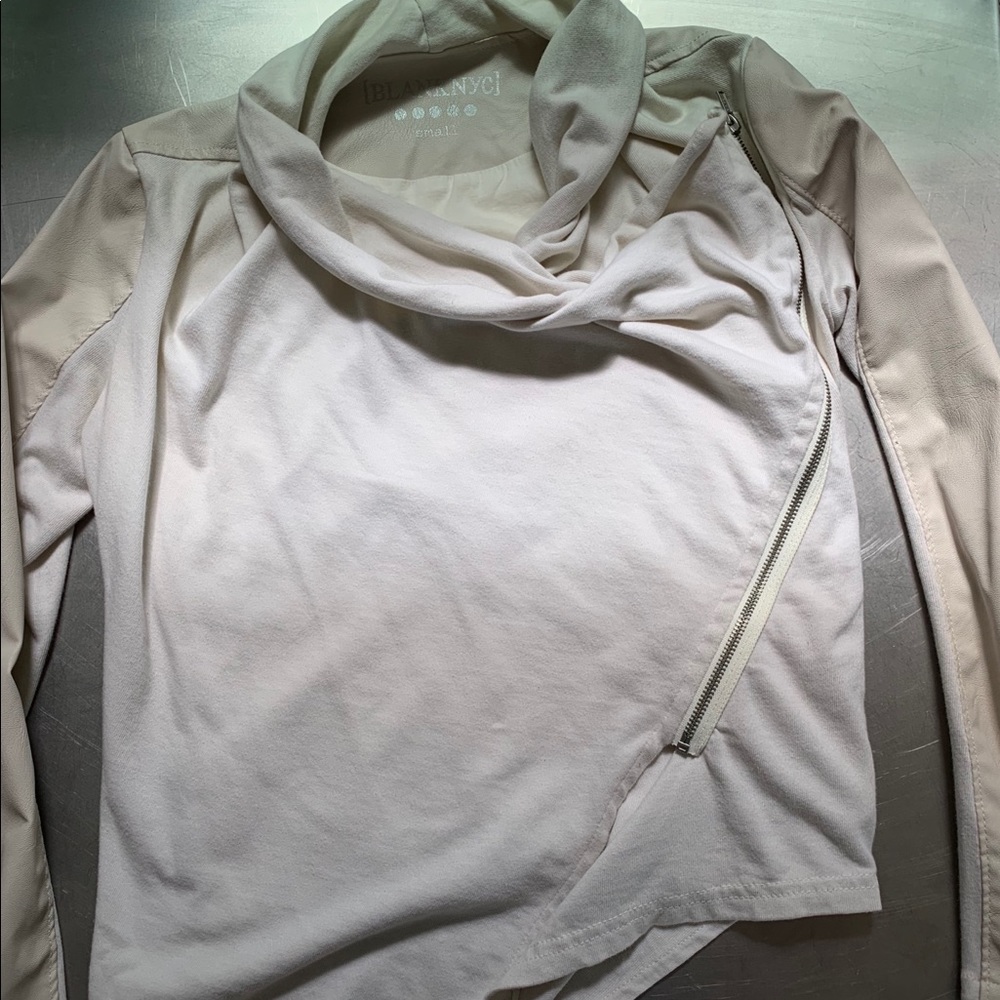 Blank NYC Jacket with asymmetrical zipper. Size S